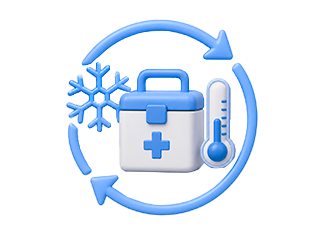 íconos cadena de frio